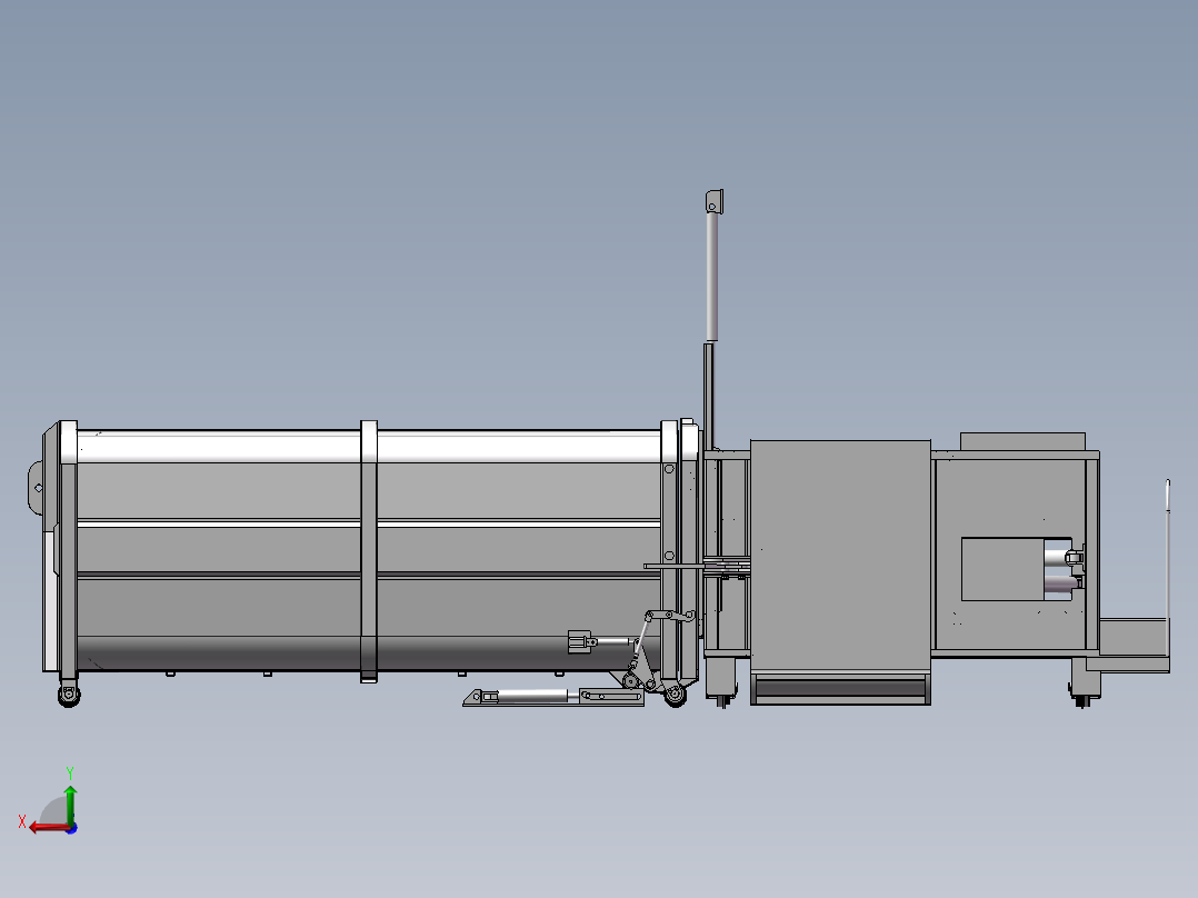 大型压缩机设备后视图