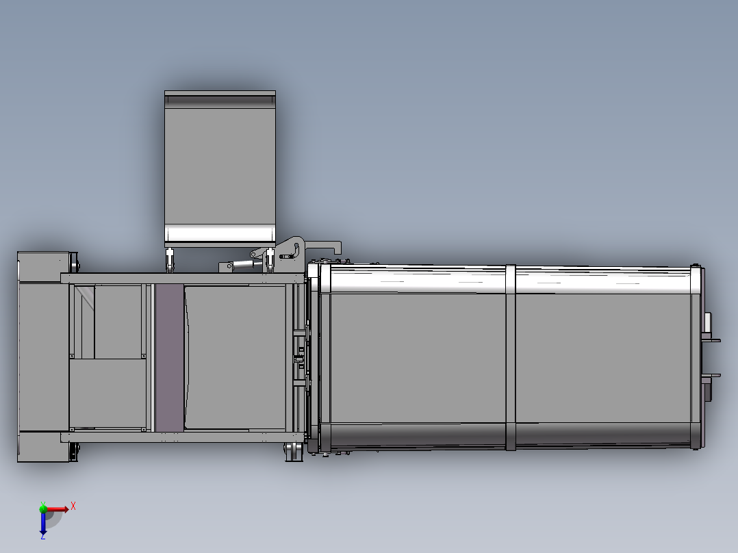 大型压缩机设备俯视图