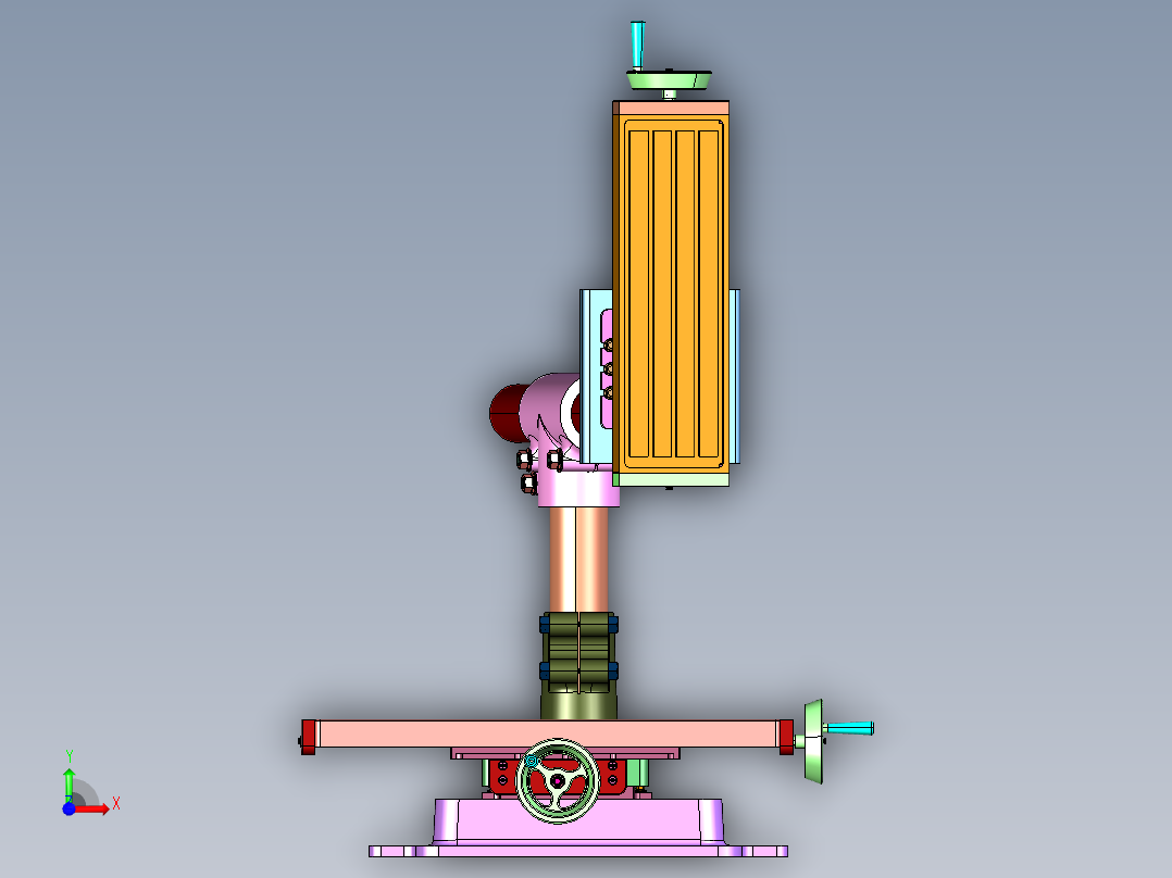 手摇平台测绘测量仪前视图