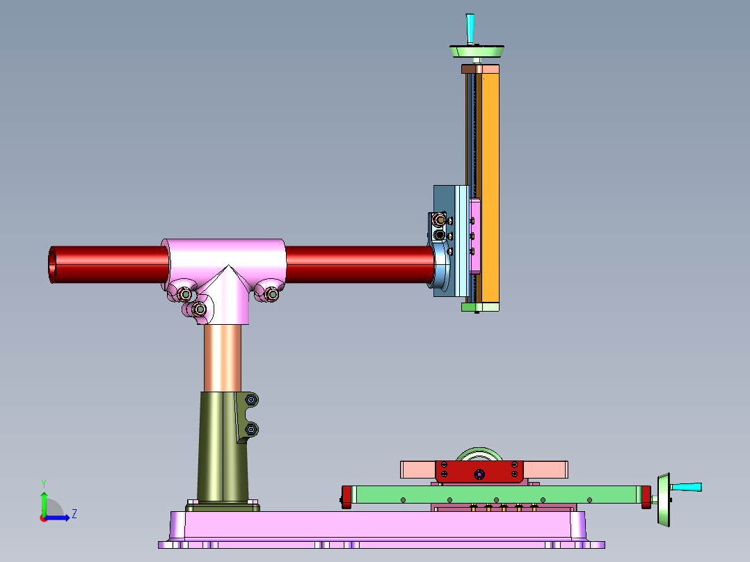 手摇平台测绘测量仪左视图