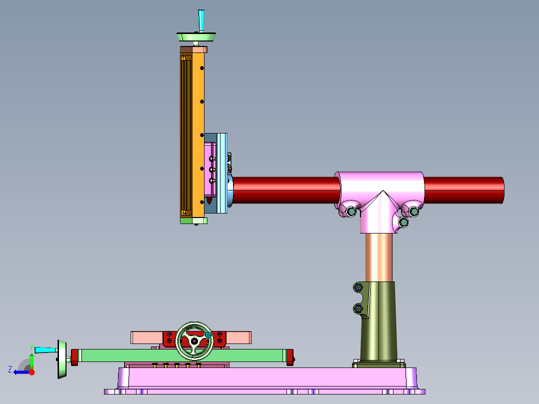手摇平台测绘测量仪右视图