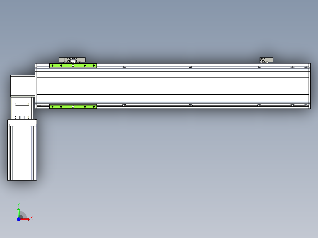 同步带滑台-半封闭B13-L90-S550-L-Z86-D3前视图