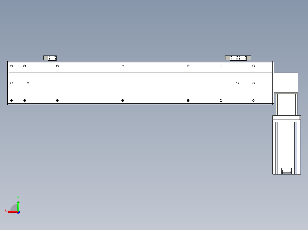 同步带滑台-半封闭B13-L90-S550-L-Z86-D3后视图