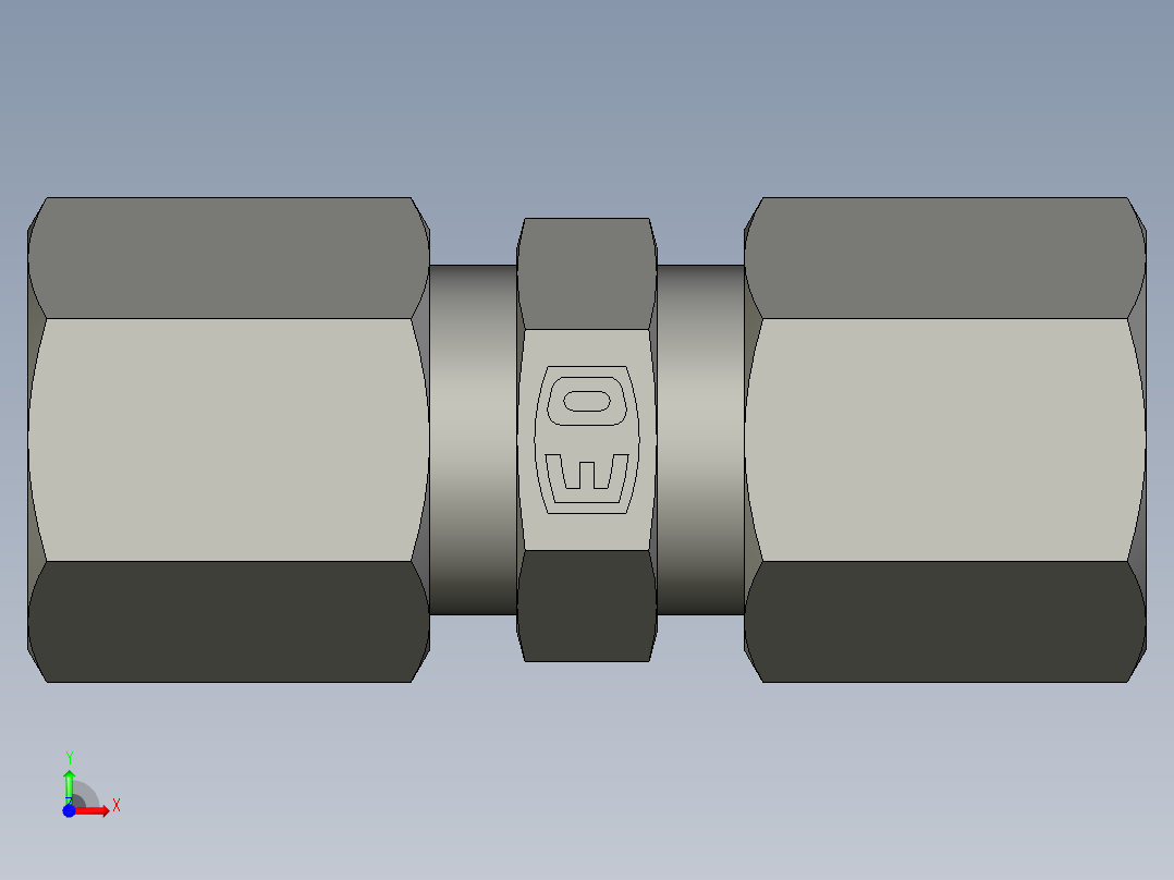 卡套式工业通用硬管接头EO Union G06LLCF前视图
