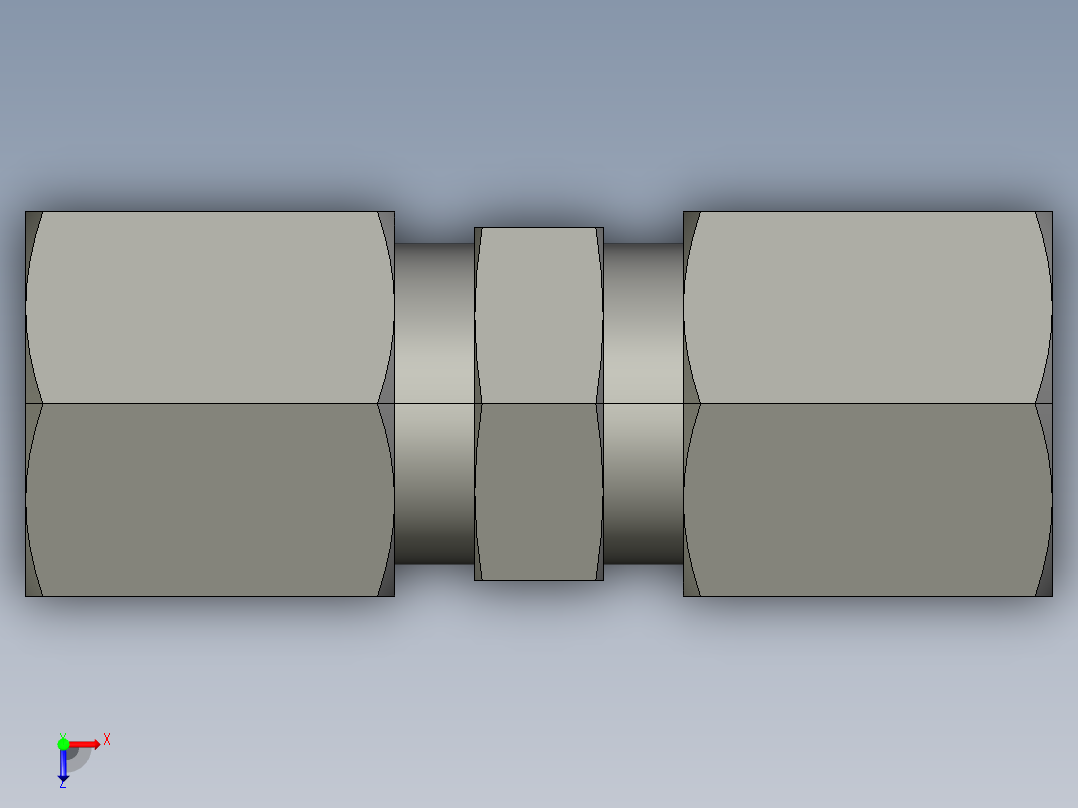 卡套式工业通用硬管接头EO Union G06LLCF俯视图