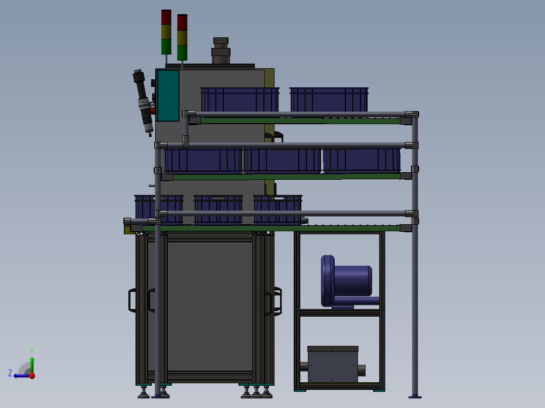 发电机装配线右视图