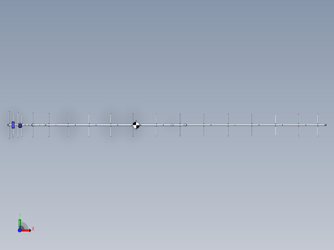 18元交叉极化八木天线前视图