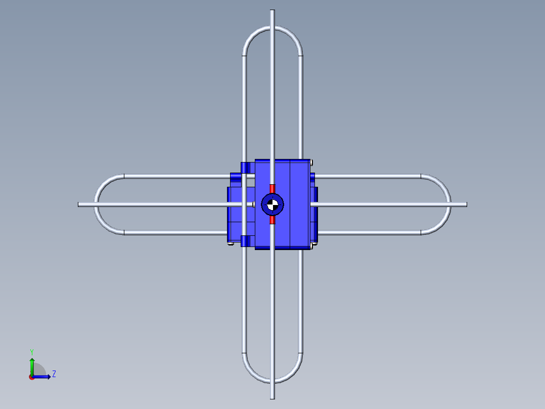 18元交叉极化八木天线左视图