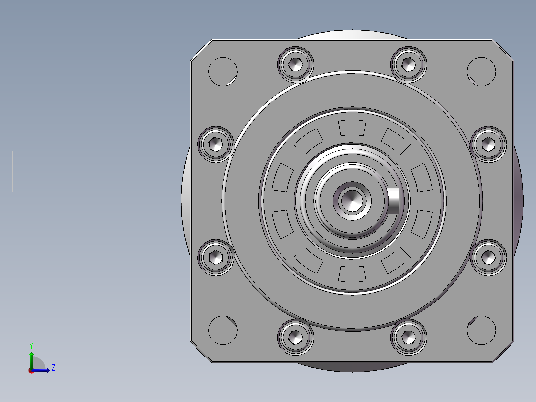 行星减速机60法兰减速机 FGA-060D-L1-P2-Φ8-Φ38.1-Φ66.7-M4-34左视图