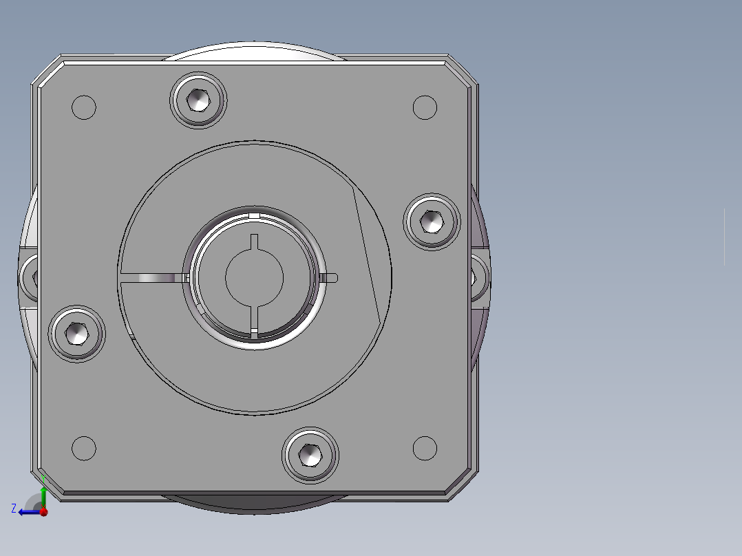行星减速机60法兰减速机 FGA-060D-L1-P2-Φ8-Φ38.1-Φ66.7-M4-34右视图