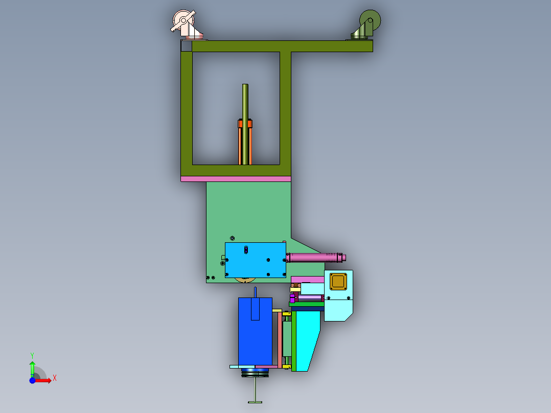 直线型白板聚氨酯打胶机前视图