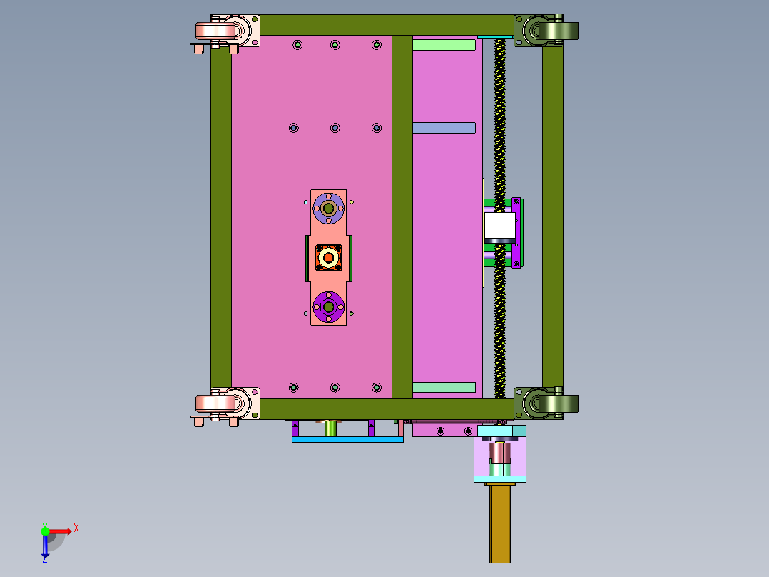 直线型白板聚氨酯打胶机俯视图