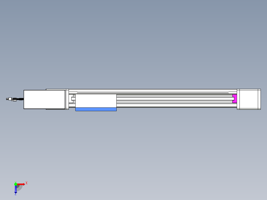 威洛博LB.GB同步带传动--欧规系列GB8-L96-S500-BR-P40俯视图
