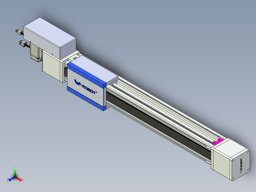 威洛博LB.GB同步带传动--欧规系列GB8-L96-S500-BR-P40正等轴测图