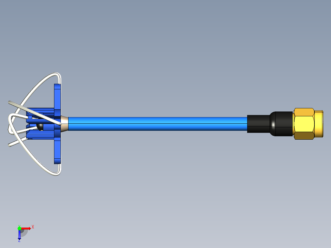 5-8ghz 4叶三叶草天线组俯视图