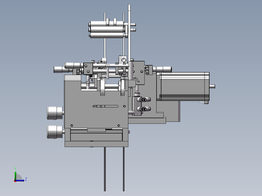 通用型SMD元件编带包装机3D模型左视图