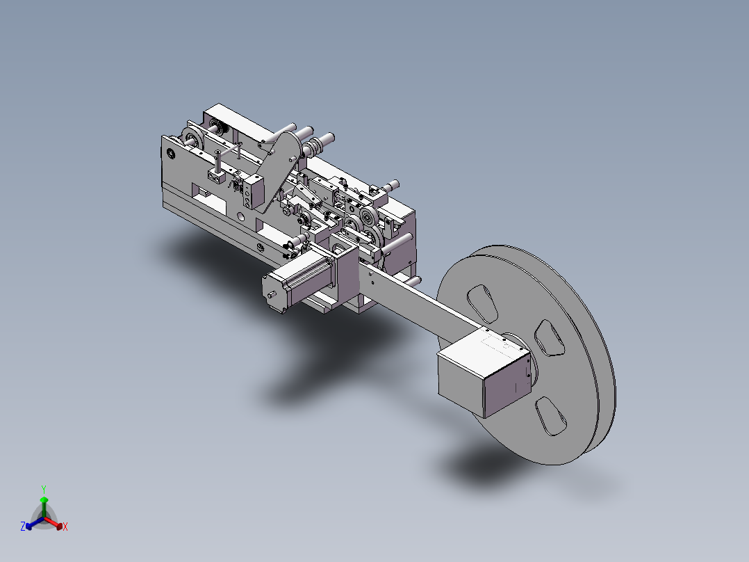 通用型SMD元件编带包装机3D模型正等轴测图