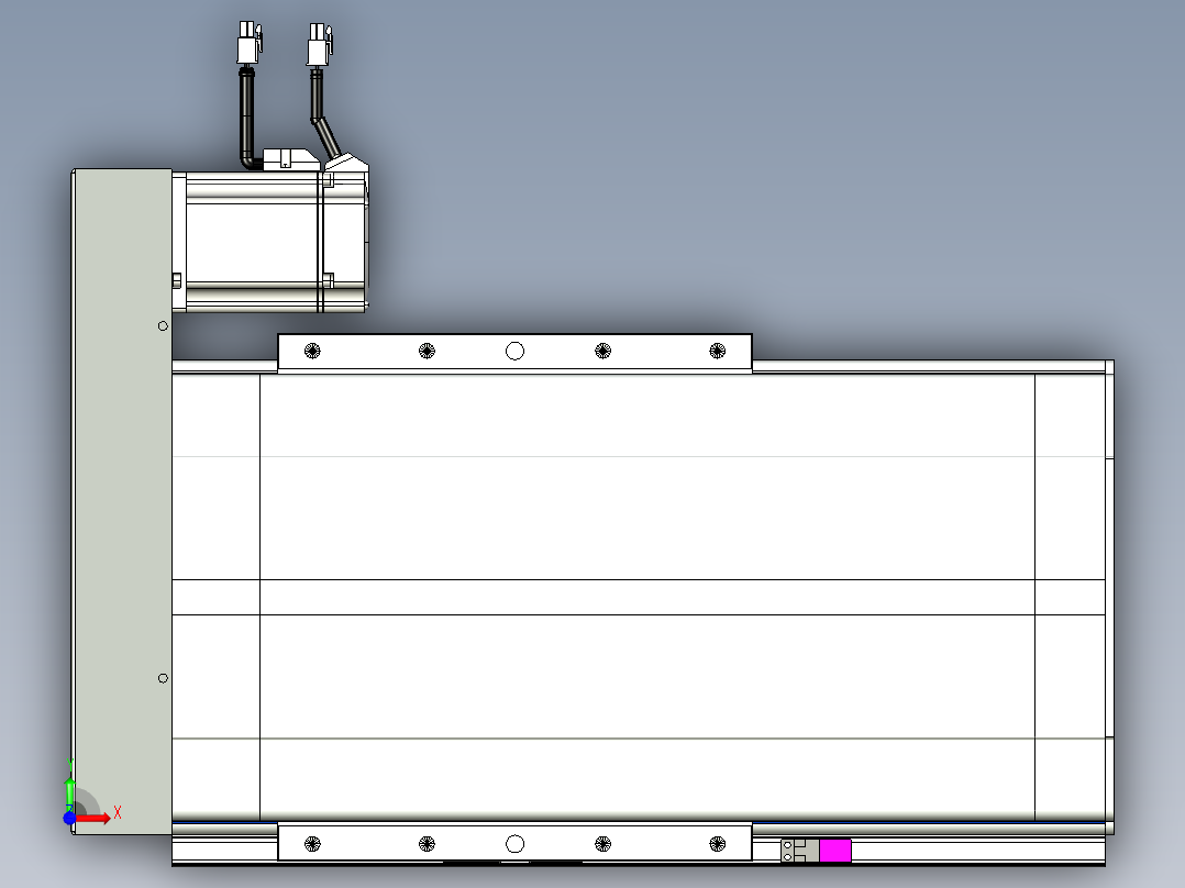 VF丝杆传动-一般环境VF27-Lxx-C-S150-BR-ZP75-D3前视图