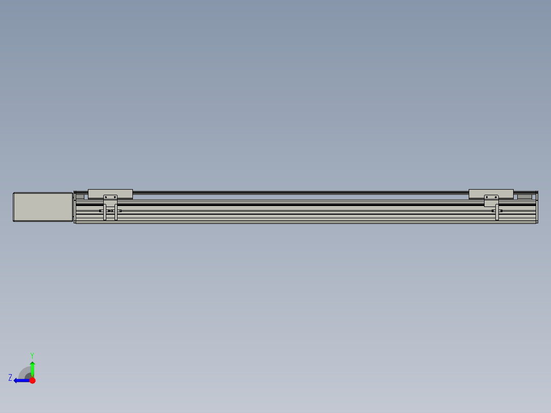 直线模组WG-LHB12-S900-BR设计图纸右视图
