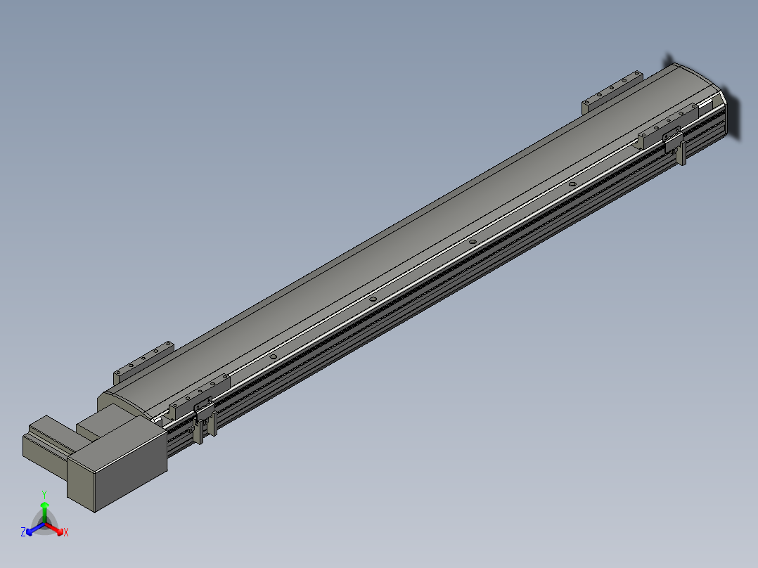 直线模组WG-LHB12-S900-BR设计图纸正等轴测图