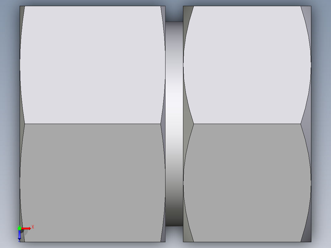 卡套式工业通用硬管接头EO_Swivel_connector_GAI38SMCF俯视图