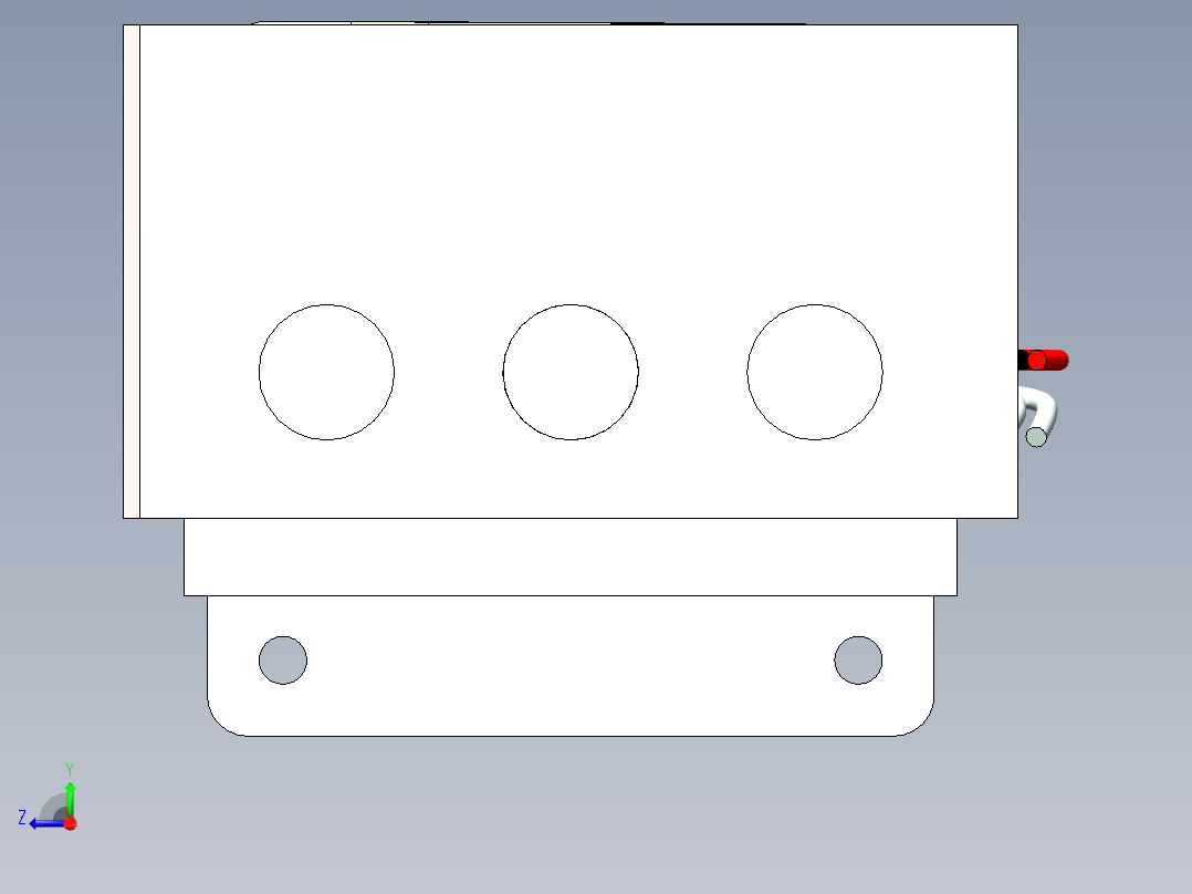 伺服 联轴器 丝杆（直径20mm 行程1600mm）右视图