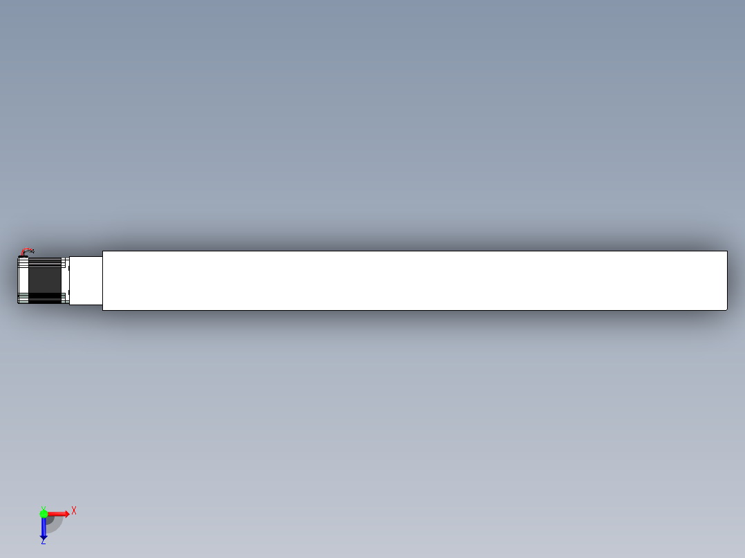 伺服 联轴器 丝杆（直径20mm 行程1600mm）俯视图