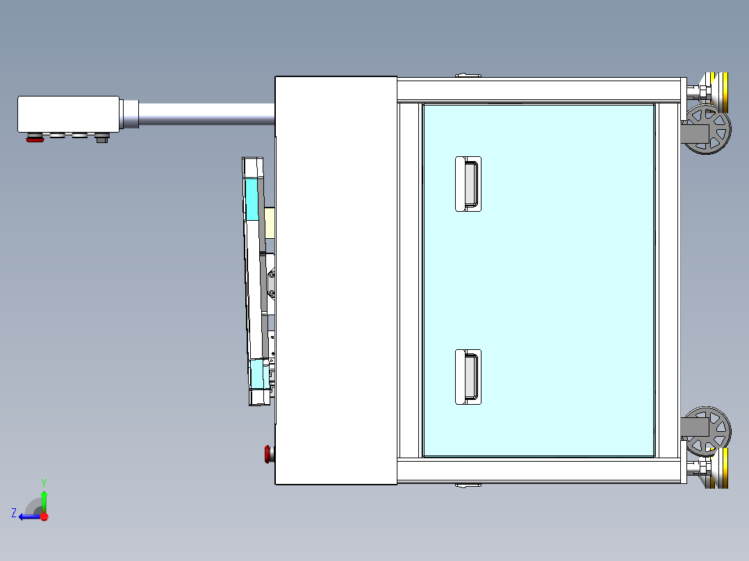 微小散装元件高速摆Tary盘（sw20可编辑+工程图）右视图
