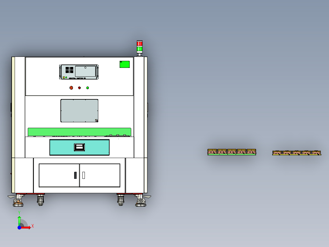 缺陷检测机step前视图