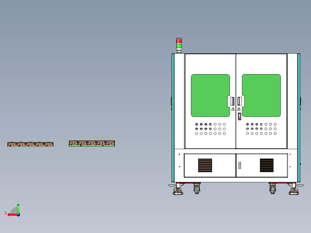 缺陷检测机step后视图