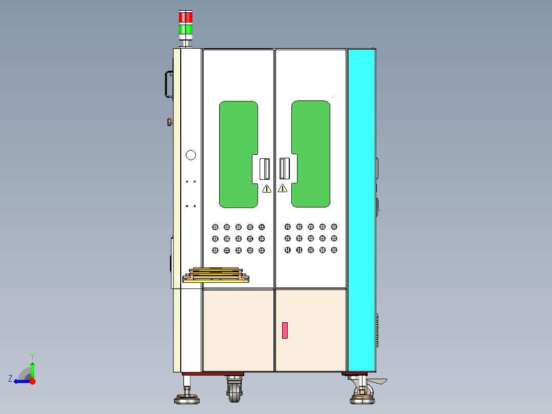 缺陷检测机step右视图