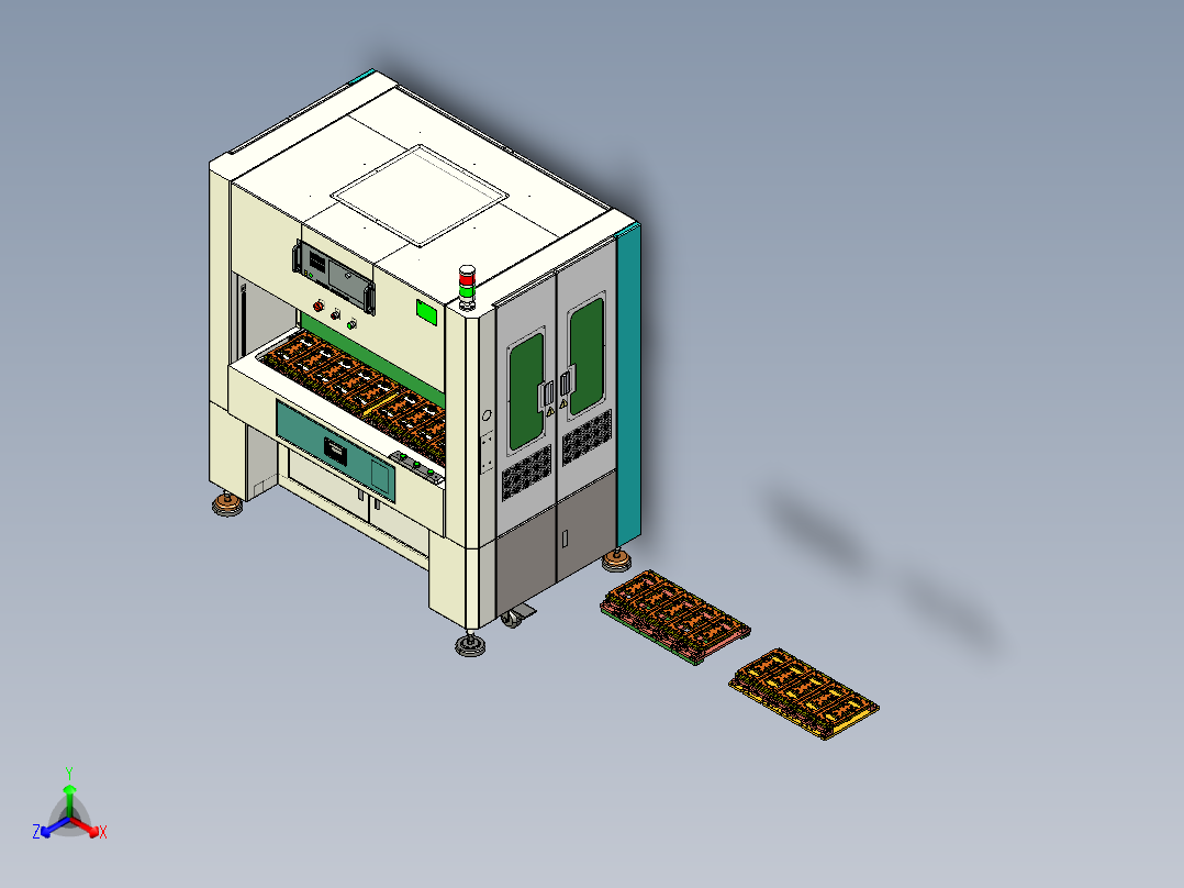 缺陷检测机step正等轴测图