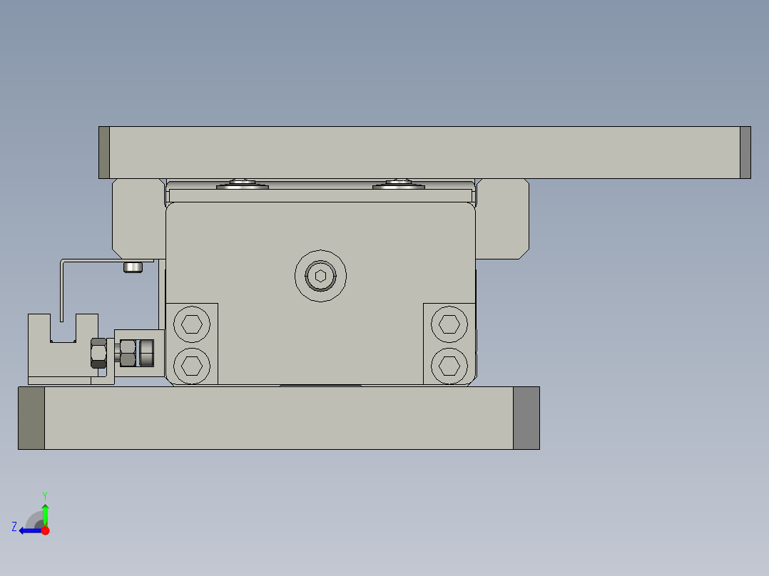单轴驱动器3D模型右视图