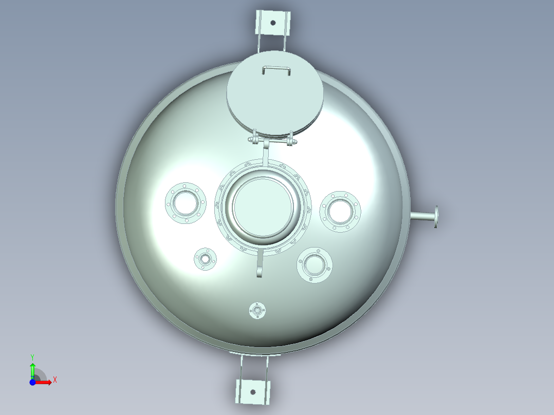 搅拌式反应釜三维+cad+说明书前视图