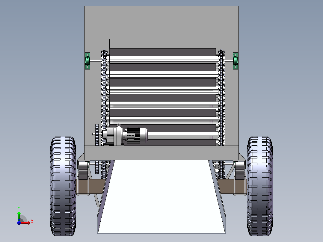 沙滩垃圾清理机三维+CAD+110+24.03.21+003前视图