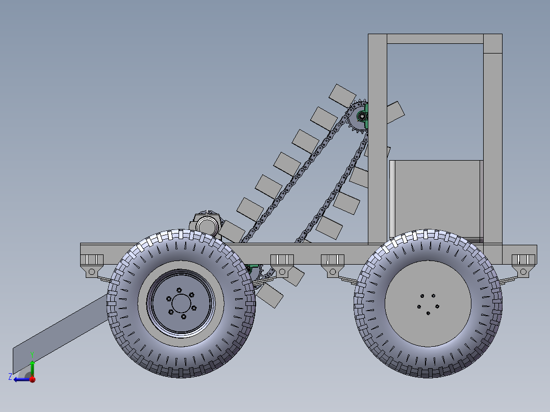 沙滩垃圾清理机三维+CAD+110+24.03.21+003右视图
