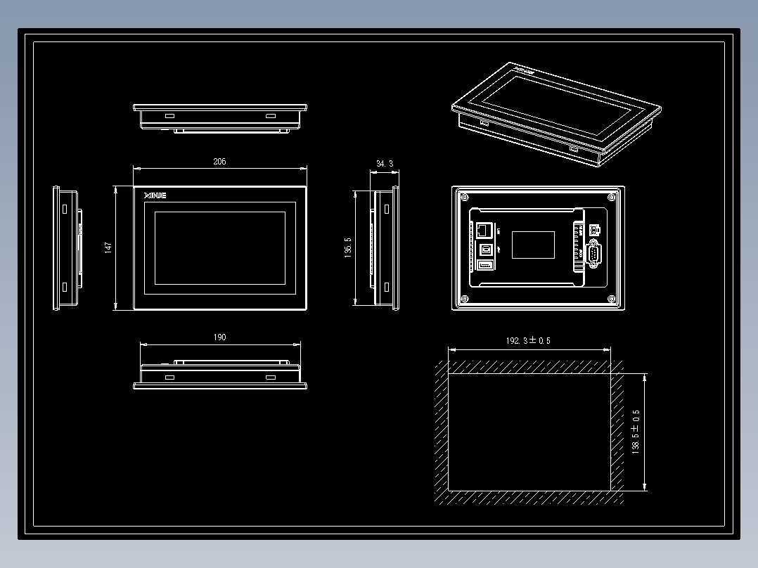 人机界面TS2-700 外形尺寸