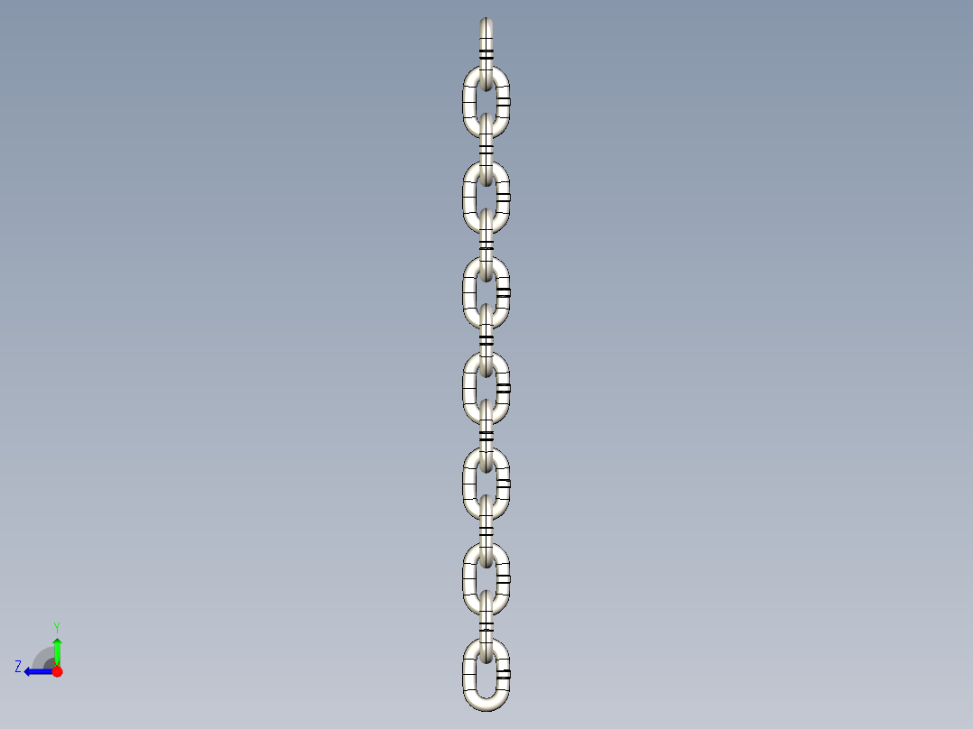 紧固件-IGES 0.3750 Chain Links右视图