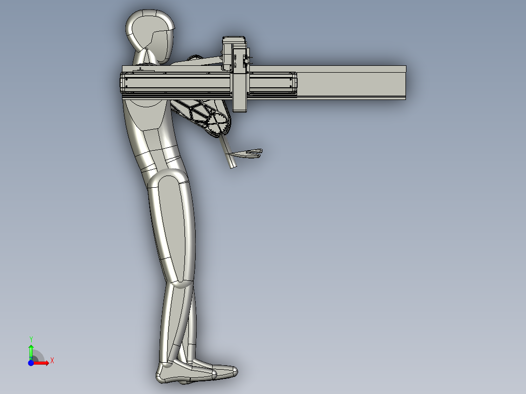 激光加农炮机器人前视图