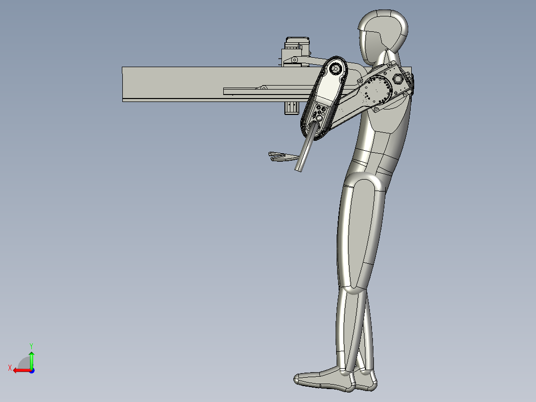激光加农炮机器人后视图