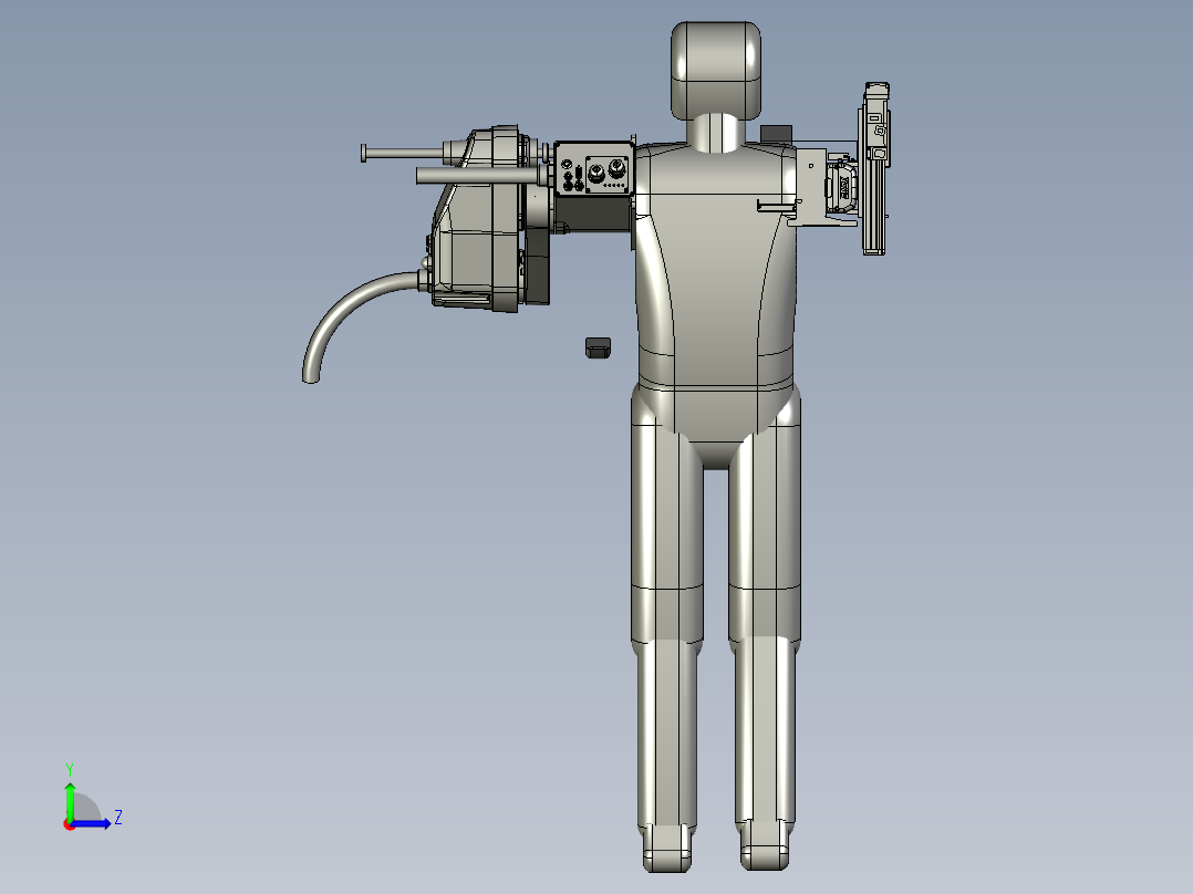 激光加农炮机器人左视图
