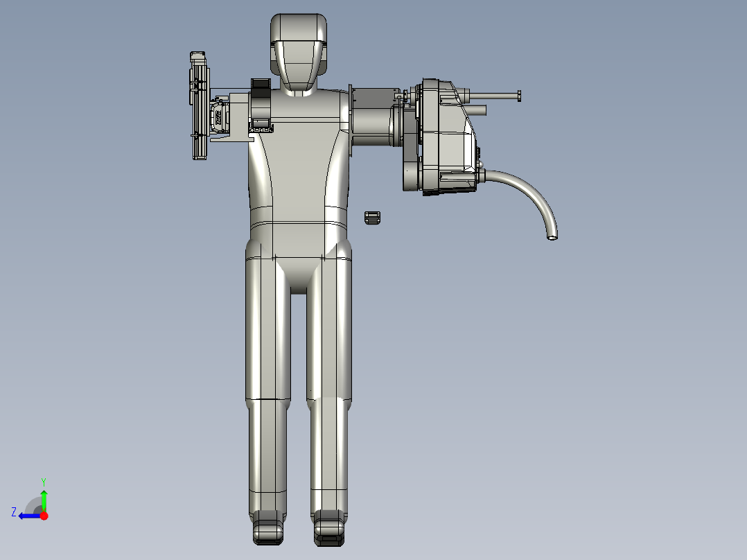 激光加农炮机器人右视图