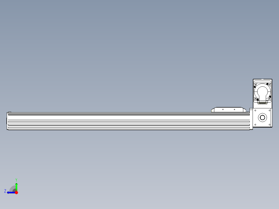 同步带全封闭直线模组TPA-HCB-85D-90-L650-RU-Y-P20-N3右视图