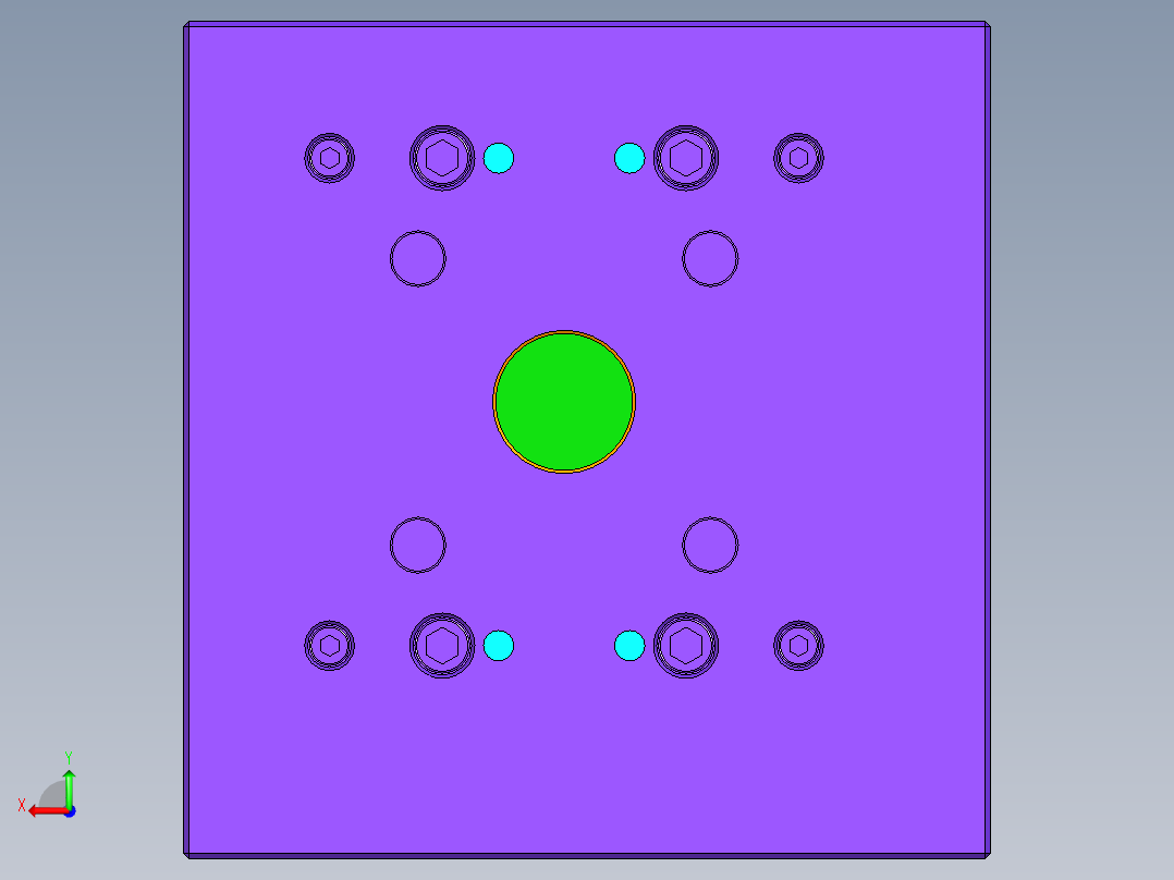 实验样条模具后视图