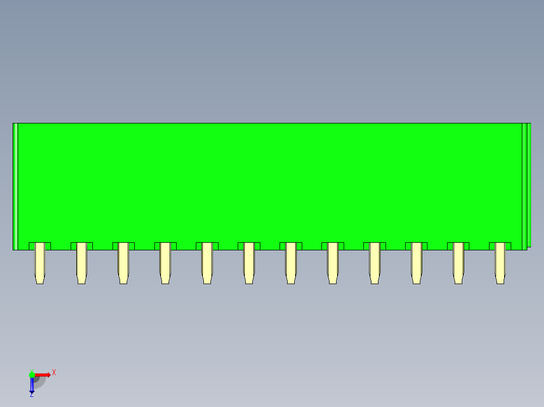 计算机主板电源输入连接器4P 8P 24P垂直连接器俯视图