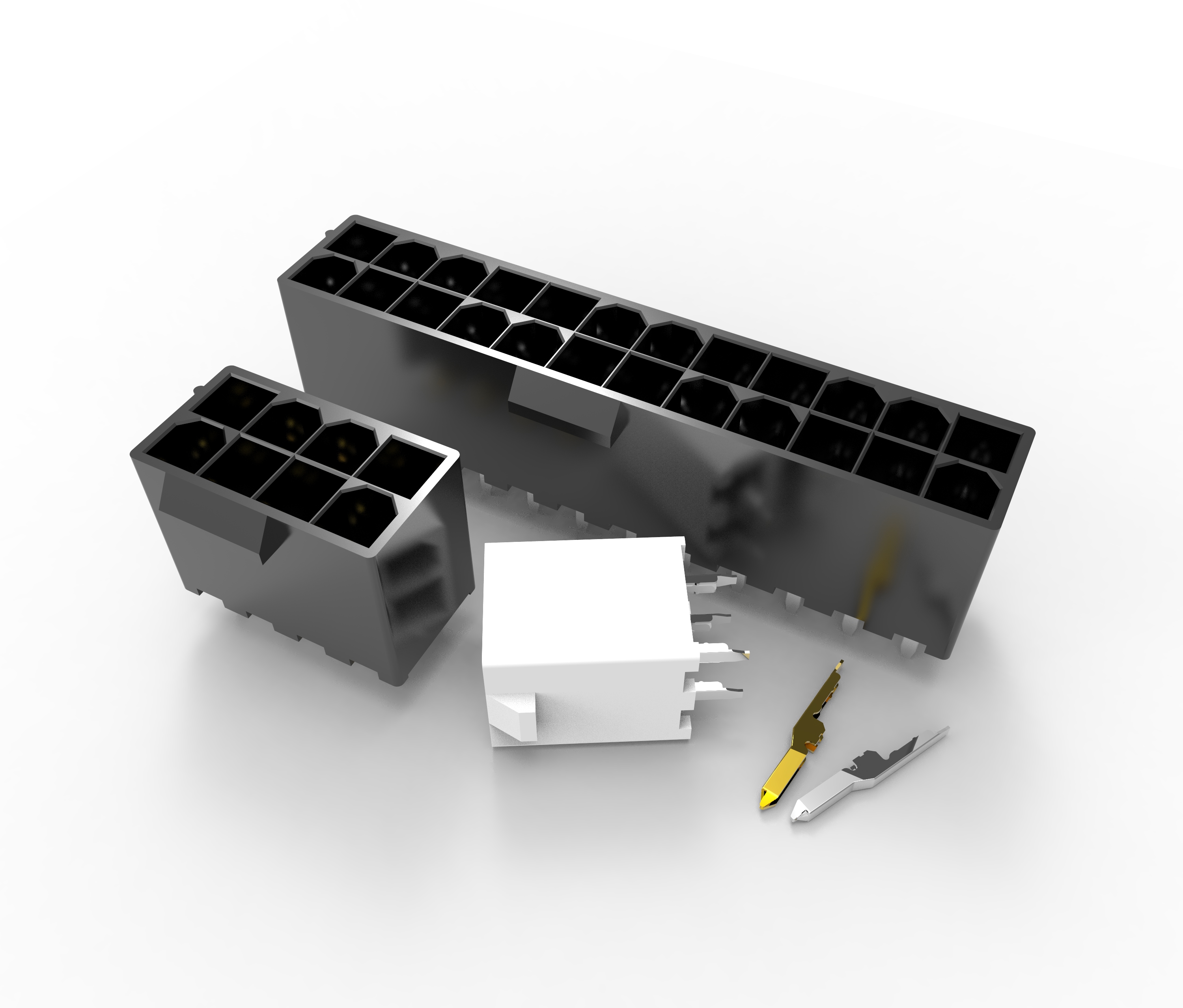 计算机主板电源输入连接器4P 8P 24P垂直连接器