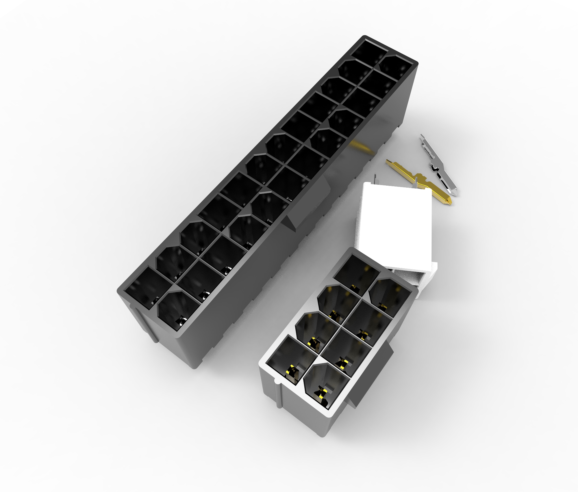 计算机主板电源输入连接器4P 8P 24P垂直连接器