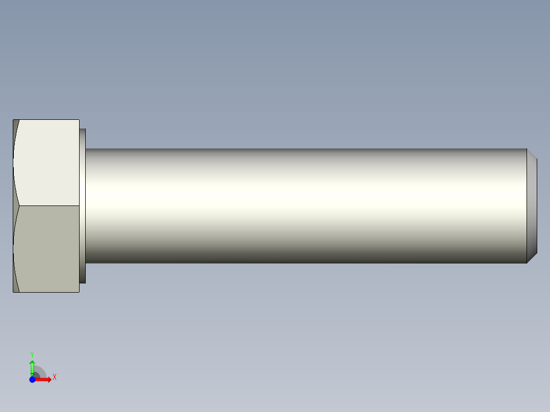 螺钉-DIN_931-M14x2x55_21.stp前视图
