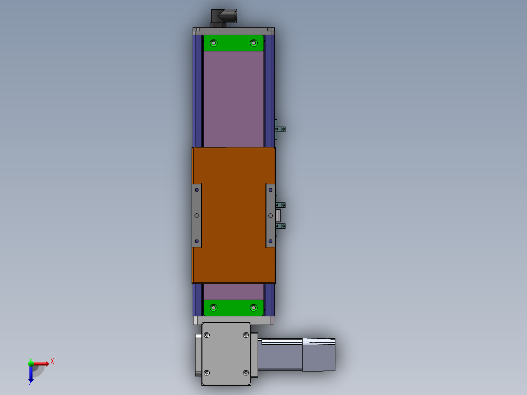 MCB同步带全封闭MCB10-LD-100W俯视图