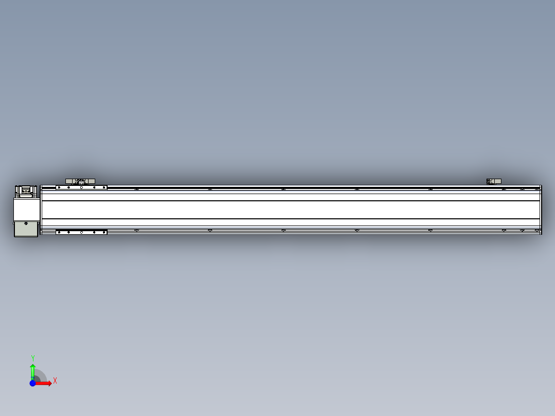 同步带滑台-半封闭B13H-L45-S1100-LD-P40-D3前视图